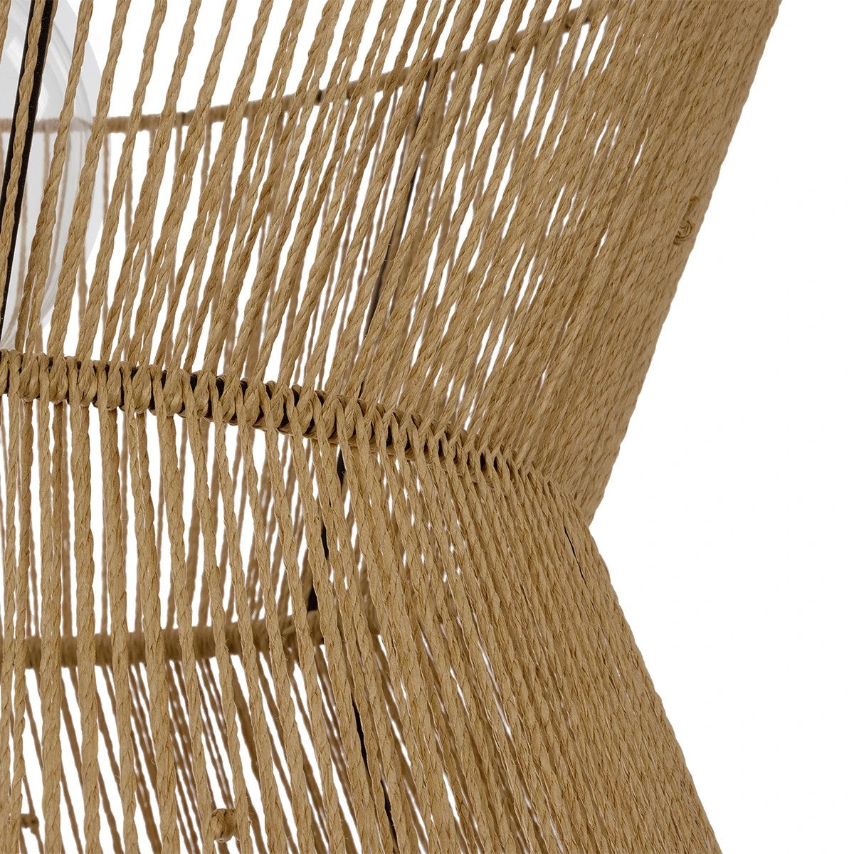GLOBOSTAR® UPCONE 205-0056 Boho Κρεμαστό Φωτιστικό Οροφής με Ντουί 1 x E27 AC 220-240V IP20 - Μπεζ - M50 x Π50 x 43cm - ledmania.gr