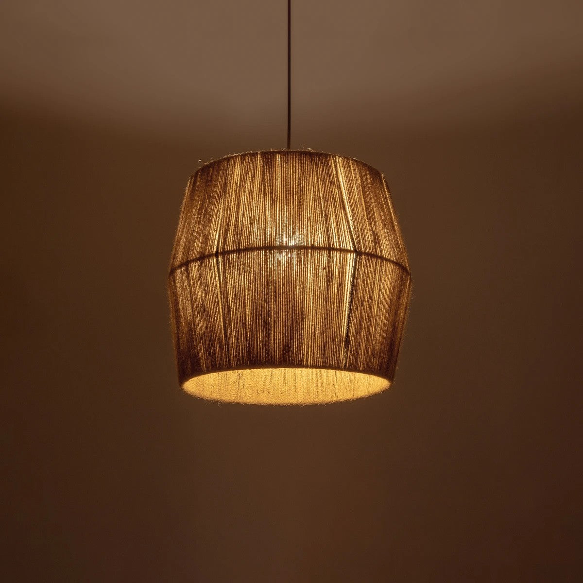 GLOBOSTAR® CONE 205-0057 Boho Κρεμαστό Φωτιστικό Οροφής με Ντουί 1 x E27 AC 220-240V IP20 - Μπεζ - M38 x Π38 x Υ34cm - ledmania.gr