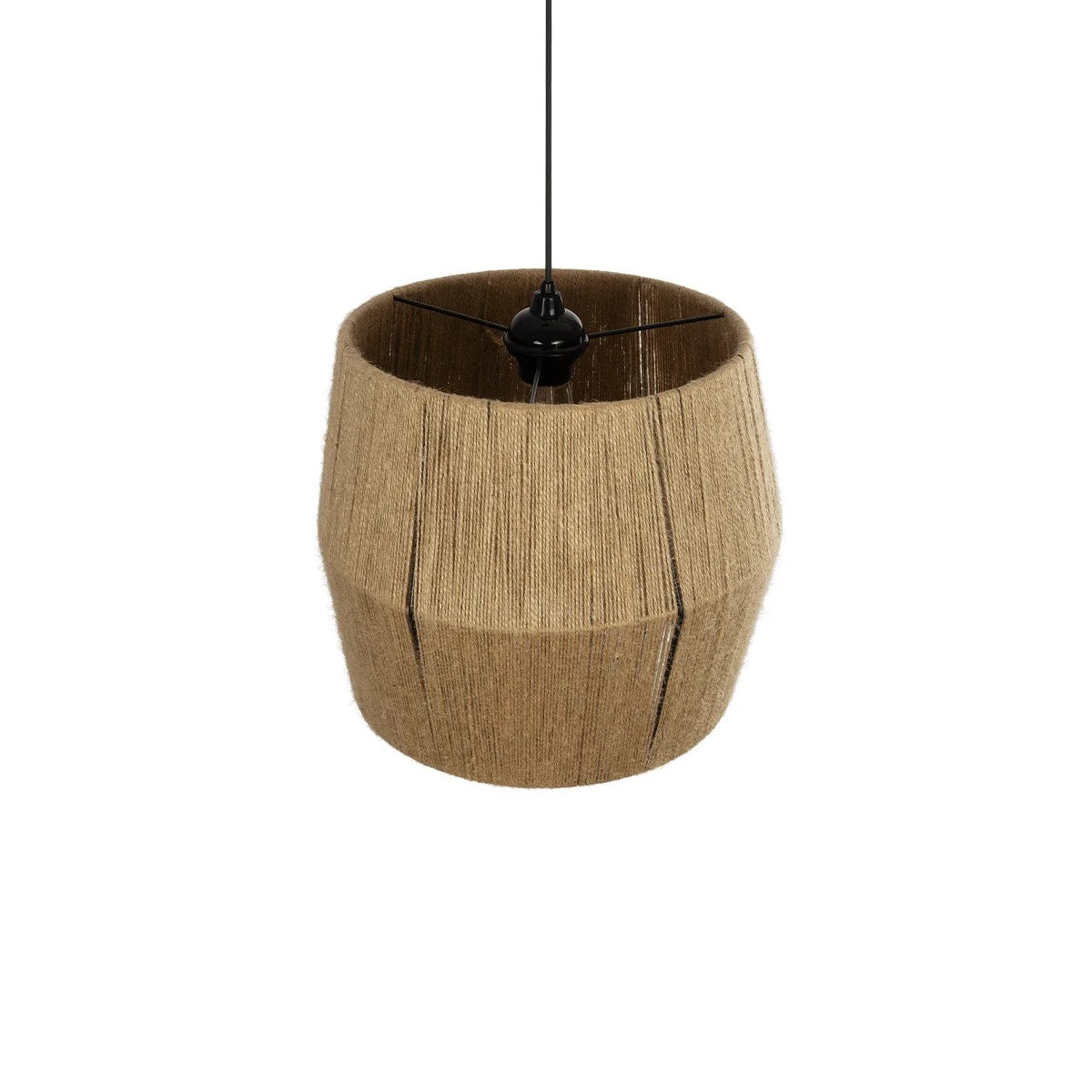 GLOBOSTAR® CONE 205-0057 Boho Κρεμαστό Φωτιστικό Οροφής με Ντουί 1 x E27 AC 220-240V IP20 - Μπεζ - M38 x Π38 x Υ34cm - ledmania.gr