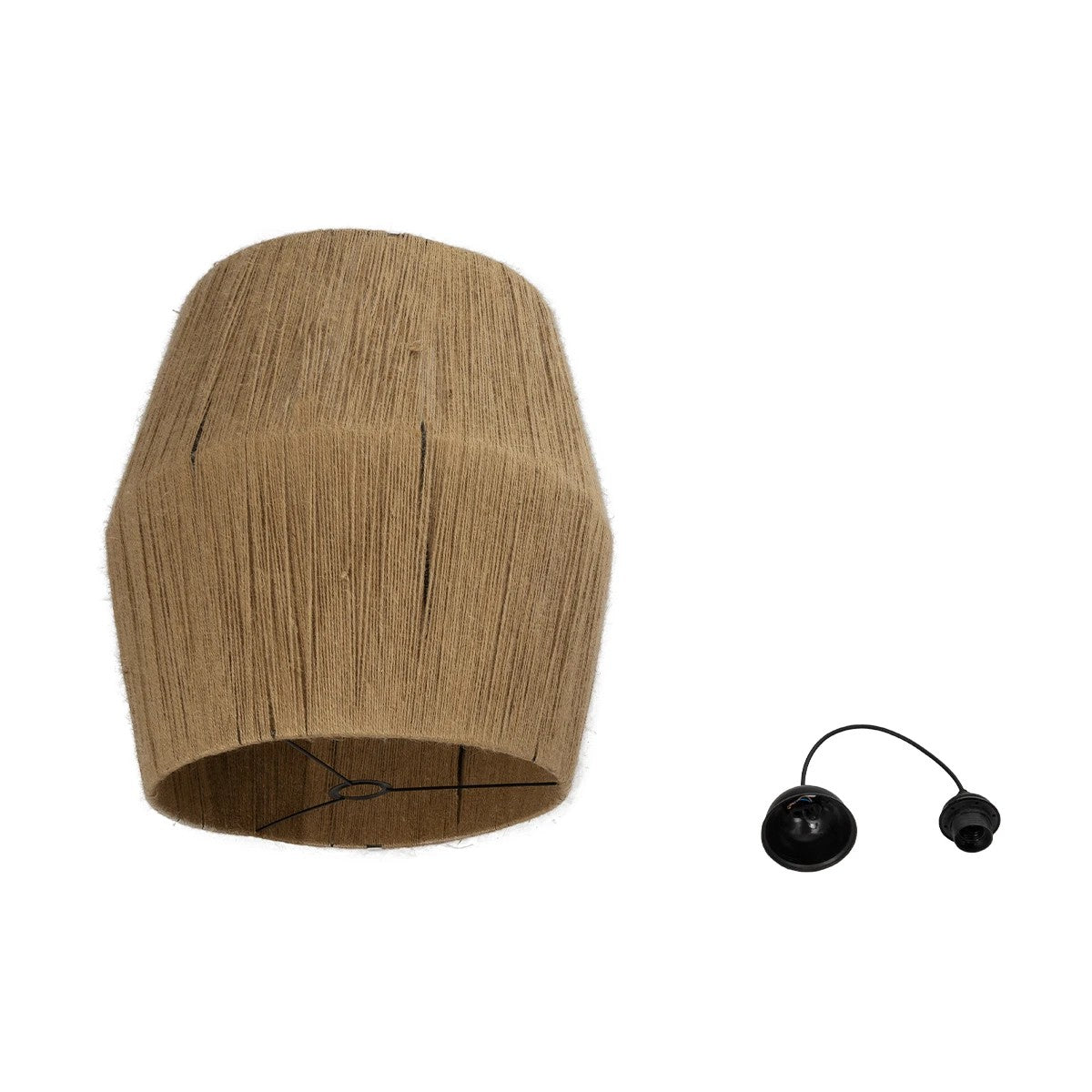 GLOBOSTAR® CONE 205-0058 Boho Κρεμαστό Φωτιστικό Οροφής με Ντουί 1 x E27 AC 220-240V IP20 - Μπεζ - M55 x Π55 x Υ50cm - ledmania.gr