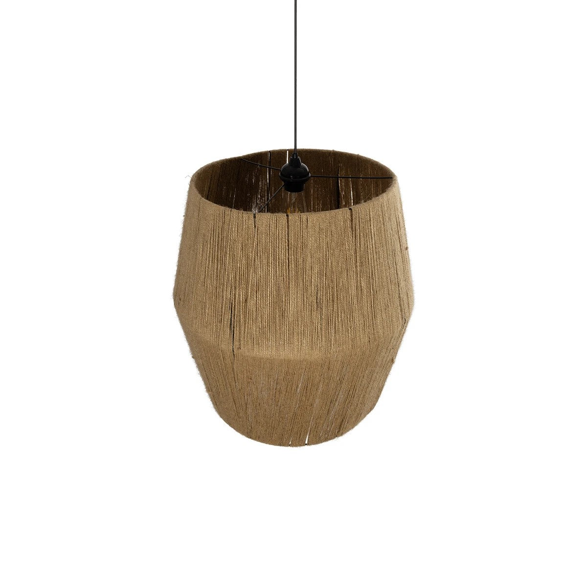 GLOBOSTAR® CONE 205-0058 Boho Κρεμαστό Φωτιστικό Οροφής με Ντουί 1 x E27 AC 220-240V IP20 - Μπεζ - M55 x Π55 x Υ50cm - ledmania.gr