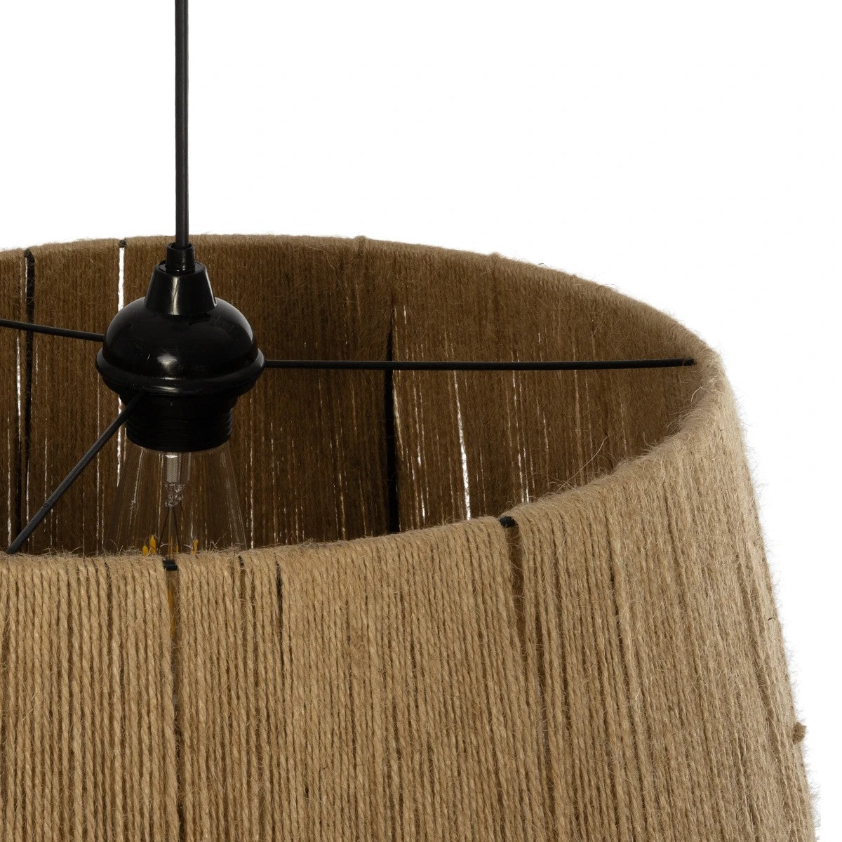 GLOBOSTAR® CONE 205-0058 Boho Κρεμαστό Φωτιστικό Οροφής με Ντουί 1 x E27 AC 220-240V IP20 - Μπεζ - M55 x Π55 x Υ50cm - ledmania.gr