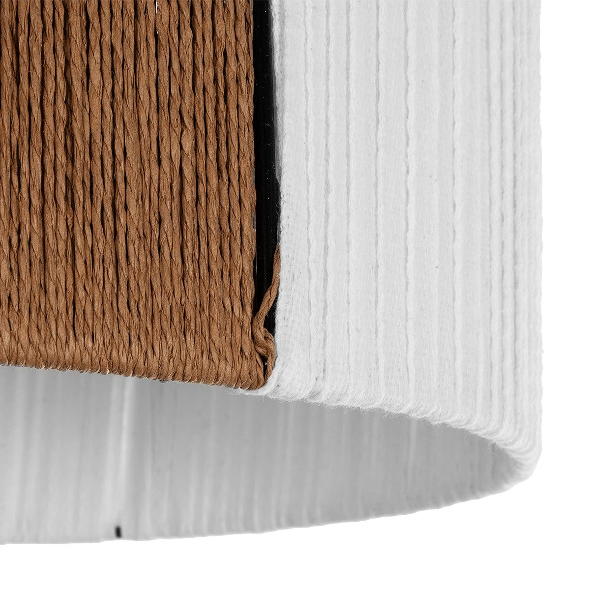 GLOBOSTAR® TAG 205-0059 Boho Κρεμαστό Φωτιστικό Οροφής με Ντουί 1 x E27 AC 220-240V IP20 - Λευκό & Καφέ - M30 x Π30 x Υ18cm - ledmania.gr