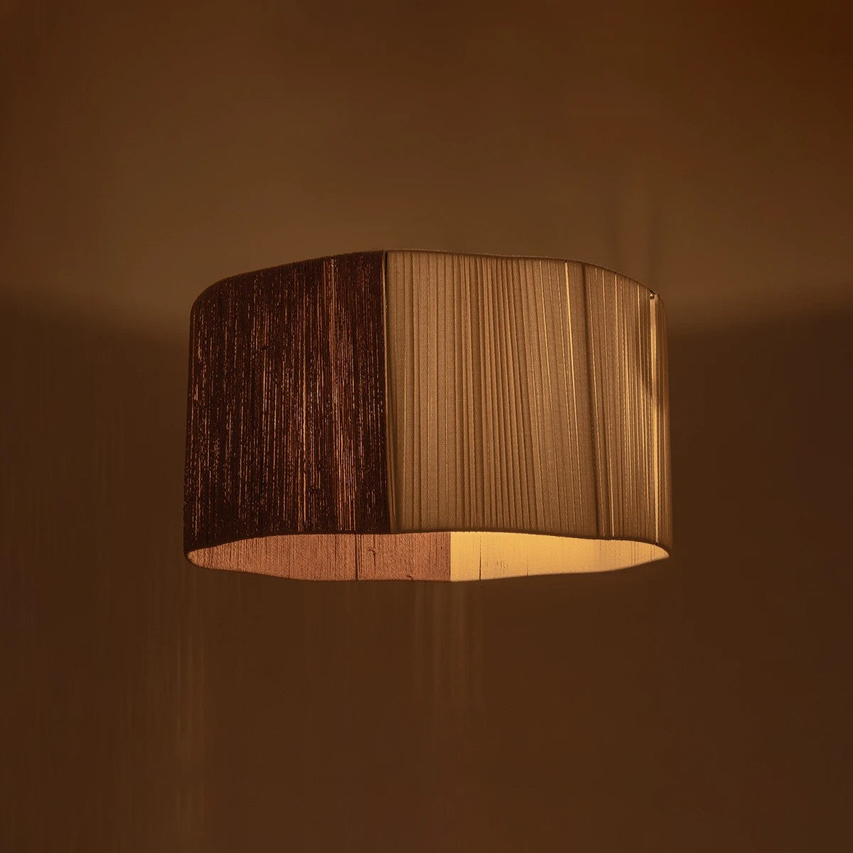 GLOBOSTAR® TAG 205-0060 Boho Κρεμαστό Φωτιστικό Οροφής με Ντουί 1 x E27 AC 220-240V IP20 - Μπεζ & Καφέ - M60 x Π60 x 35cm - ledmania.gr