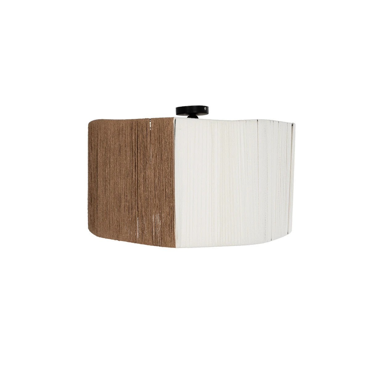 GLOBOSTAR® TAG 205-0060 Boho Κρεμαστό Φωτιστικό Οροφής με Ντουί 1 x E27 AC 220-240V IP20 - Μπεζ & Καφέ - M60 x Π60 x 35cm - ledmania.gr