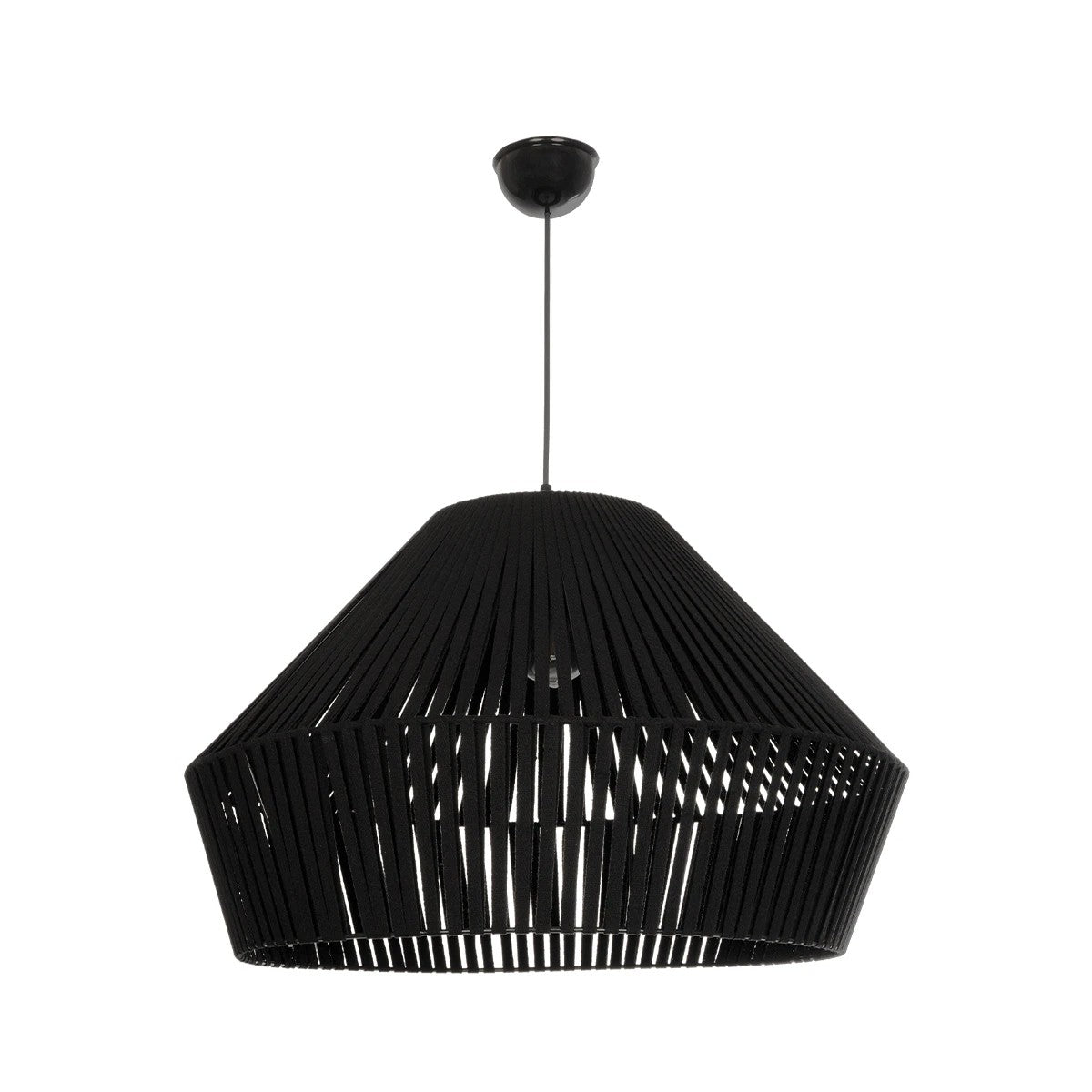 GLOBOSTAR® NUI 205-0062 Boho Κρεμαστό Φωτιστικό Οροφής με Ντουί 1 x E27 AC 220-240V IP20 - Μαύρο - M60 x Π60 x Υ41cm - ledmania.gr