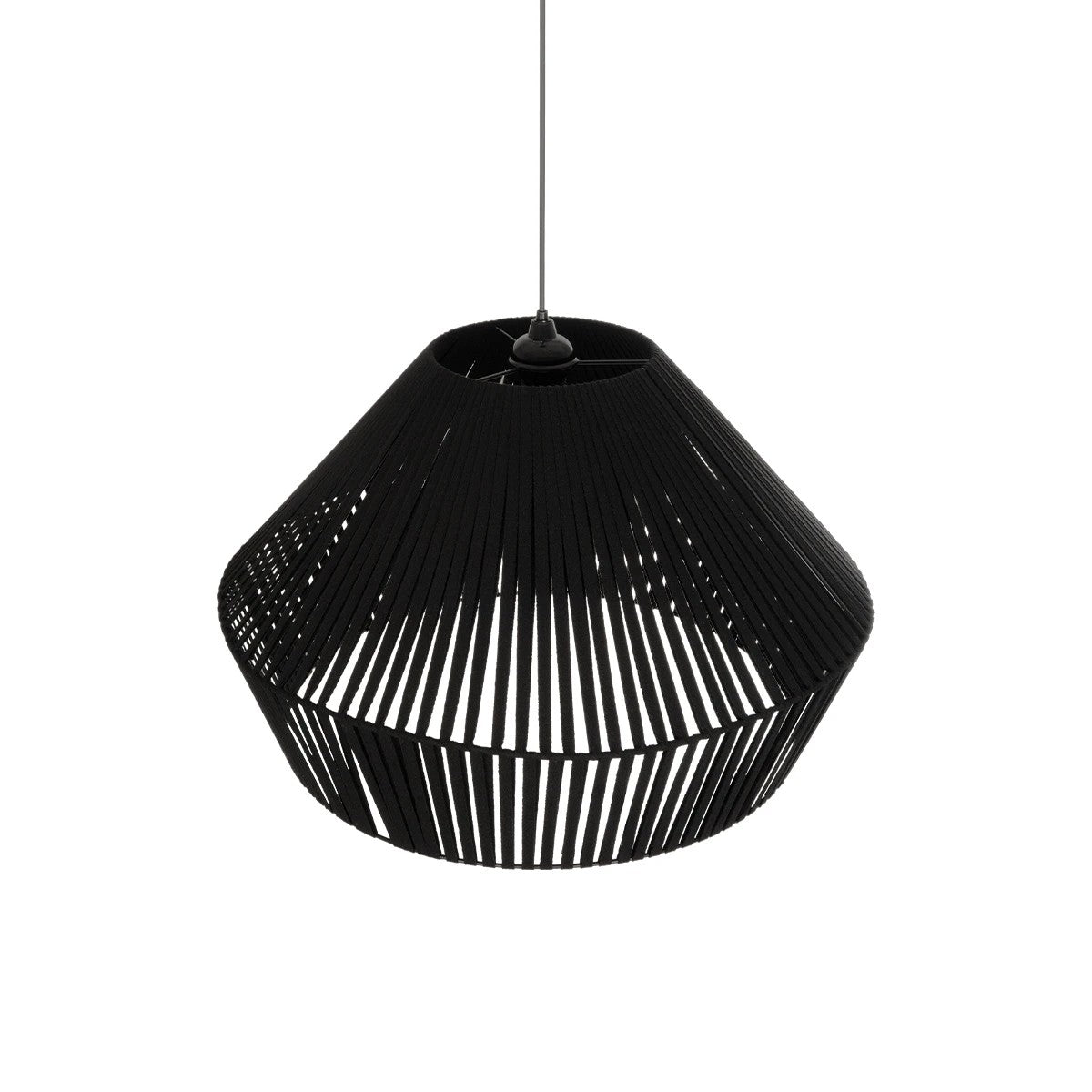 GLOBOSTAR® NUI 205-0062 Boho Κρεμαστό Φωτιστικό Οροφής με Ντουί 1 x E27 AC 220-240V IP20 - Μαύρο - M60 x Π60 x Υ41cm - ledmania.gr