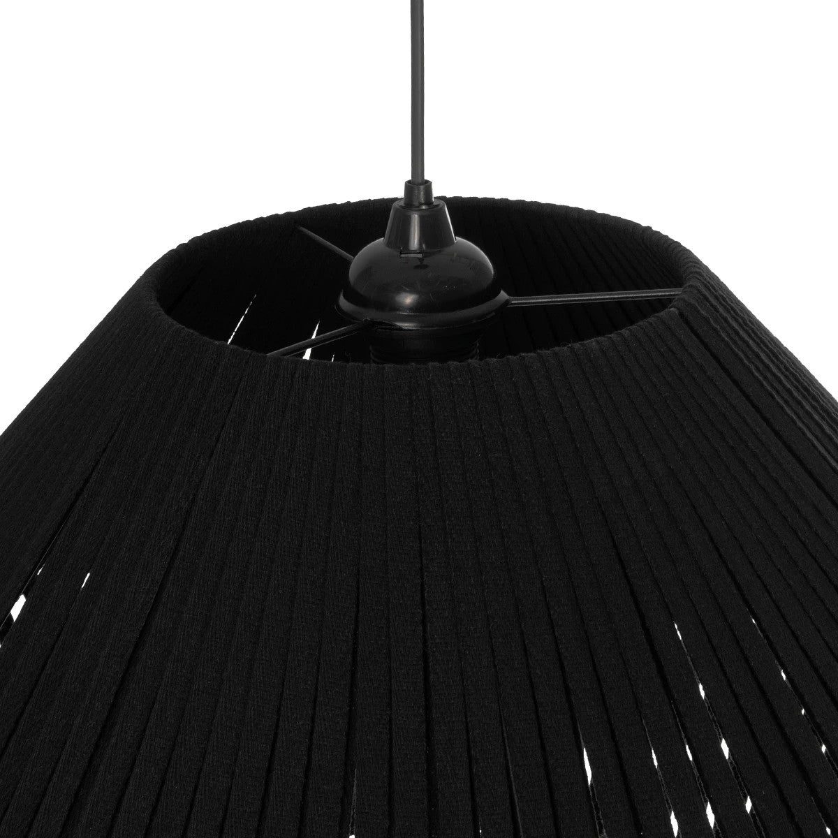 GLOBOSTAR® NUI 205-0062 Boho Κρεμαστό Φωτιστικό Οροφής με Ντουί 1 x E27 AC 220-240V IP20 - Μαύρο - M60 x Π60 x Υ41cm - ledmania.gr