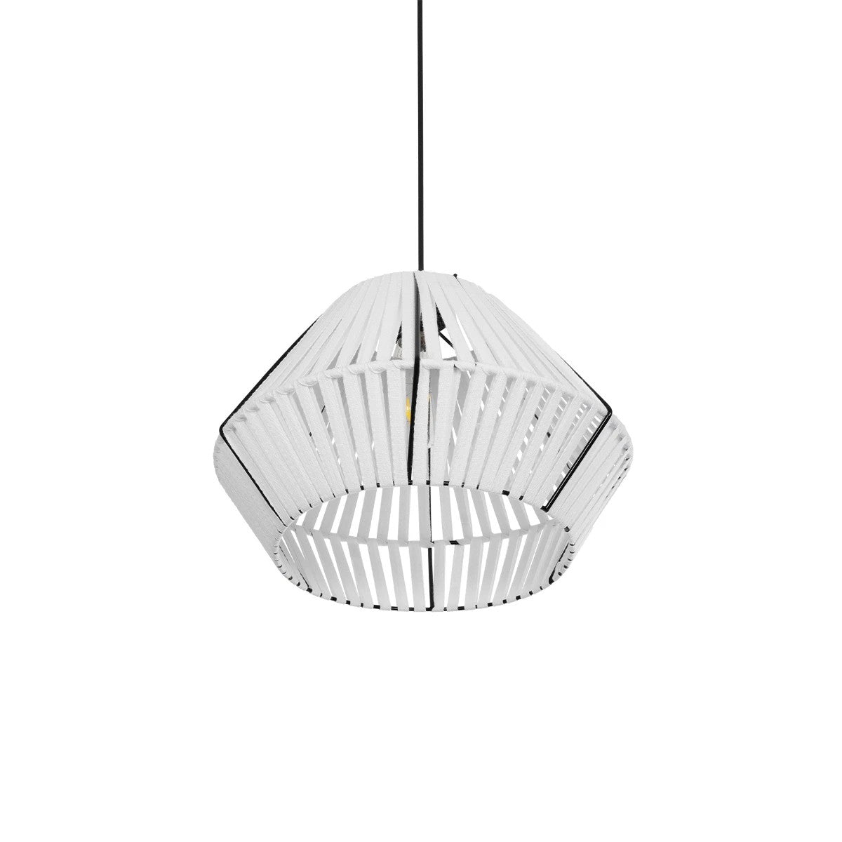 GLOBOSTAR® NUI 205-0063 Boho Κρεμαστό Φωτιστικό Οροφής με Ντουί 1 x E27 AC 220-240V IP20 - Λευκό - M36 x Π36 x Υ27cm - ledmania.gr