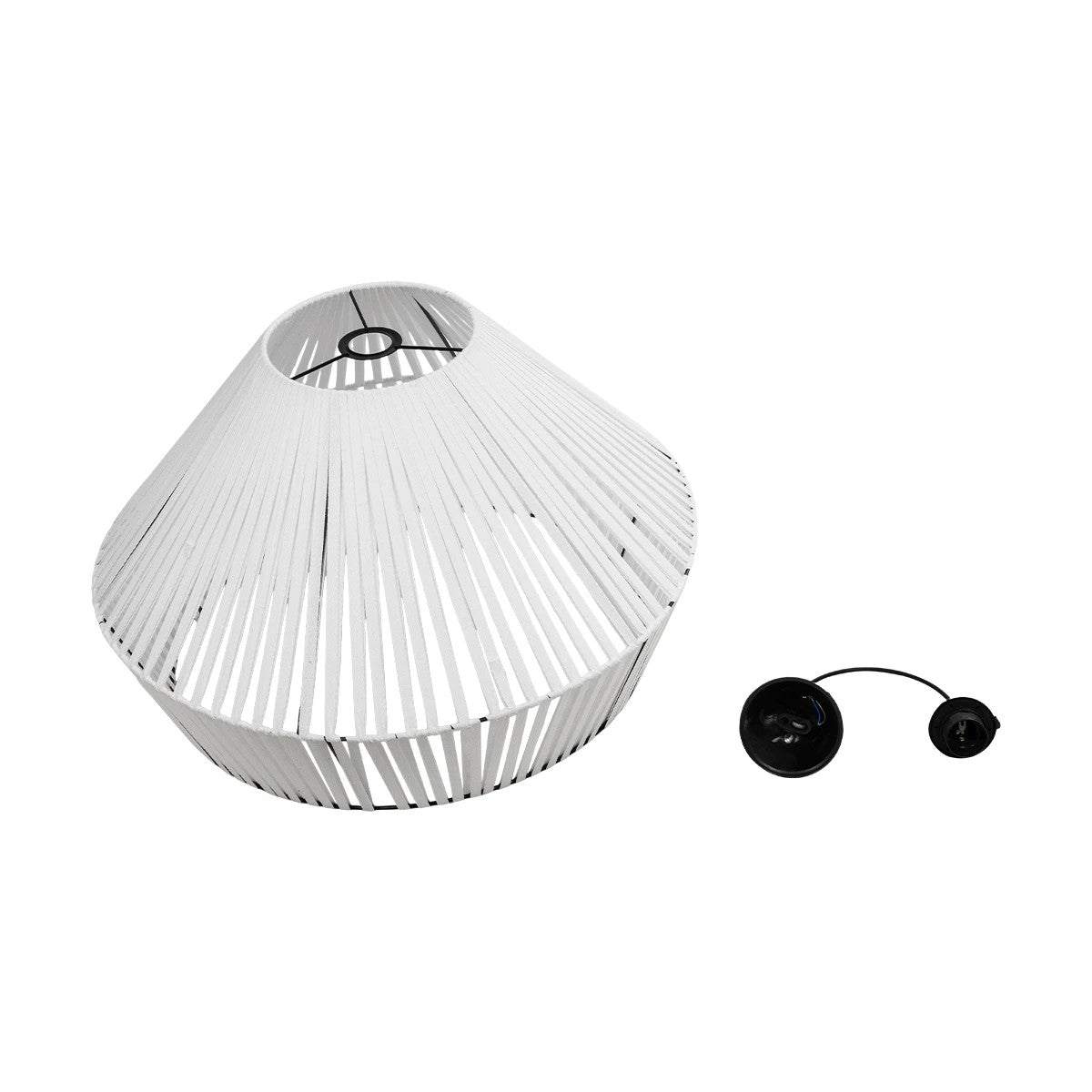 GLOBOSTAR® NUI 205-0064 Boho Κρεμαστό Φωτιστικό Οροφής με Ντουί 1 x E27 AC 220-240V IP20 - Λευκό - M60 x Π60 x Υ41cm - ledmania.gr