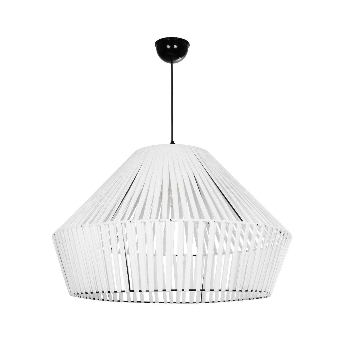 GLOBOSTAR® NUI 205-0064 Boho Κρεμαστό Φωτιστικό Οροφής με Ντουί 1 x E27 AC 220-240V IP20 - Λευκό - M60 x Π60 x Υ41cm - ledmania.gr