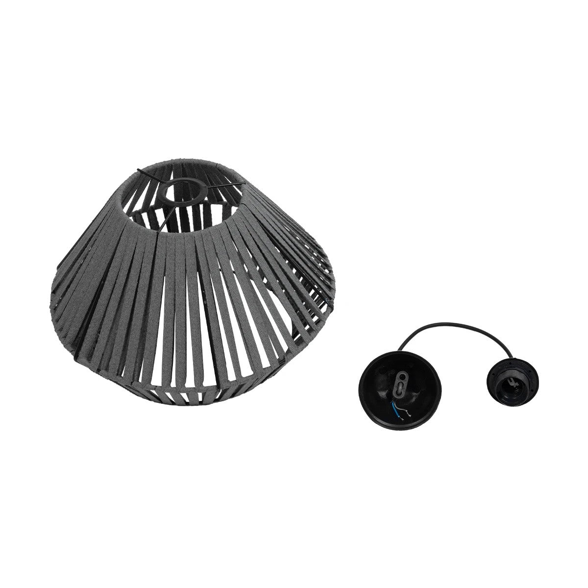 GLOBOSTAR® NUI 205-0065 Boho Κρεμαστό Φωτιστικό Οροφής με Ντουί 1 x E27 AC 220-240V IP20 - Γκρι - M36 x Π36 x Υ27cm - ledmania.gr