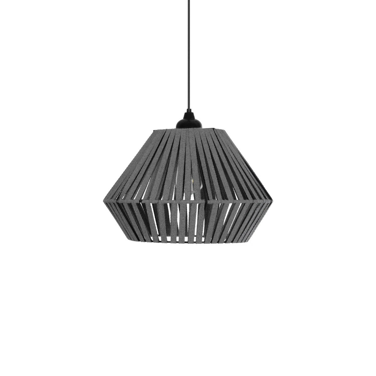 GLOBOSTAR® NUI 205-0065 Boho Κρεμαστό Φωτιστικό Οροφής με Ντουί 1 x E27 AC 220-240V IP20 - Γκρι - M36 x Π36 x Υ27cm - ledmania.gr