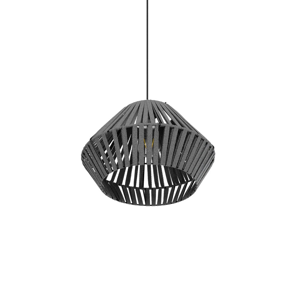 GLOBOSTAR® NUI 205-0065 Boho Κρεμαστό Φωτιστικό Οροφής με Ντουί 1 x E27 AC 220-240V IP20 - Γκρι - M36 x Π36 x Υ27cm - ledmania.gr