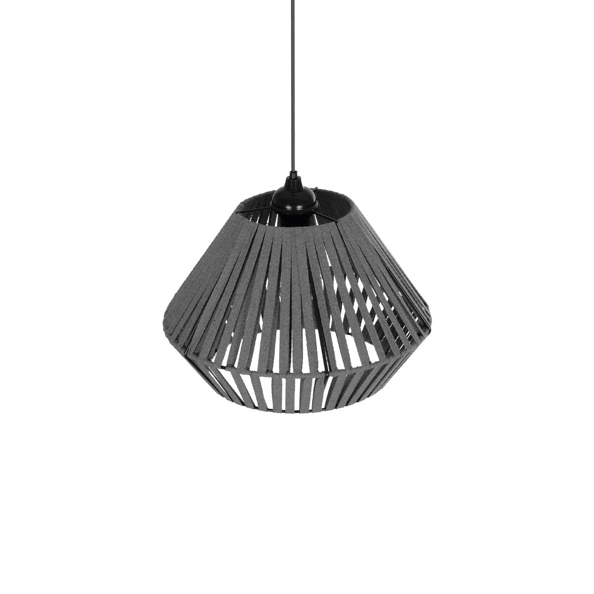 GLOBOSTAR® NUI 205-0065 Boho Κρεμαστό Φωτιστικό Οροφής με Ντουί 1 x E27 AC 220-240V IP20 - Γκρι - M36 x Π36 x Υ27cm - ledmania.gr