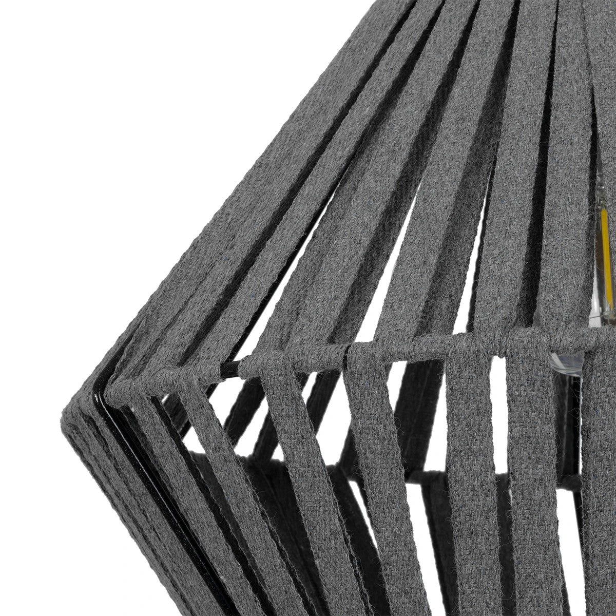 GLOBOSTAR® NUI 205-0065 Boho Κρεμαστό Φωτιστικό Οροφής με Ντουί 1 x E27 AC 220-240V IP20 - Γκρι - M36 x Π36 x Υ27cm - ledmania.gr