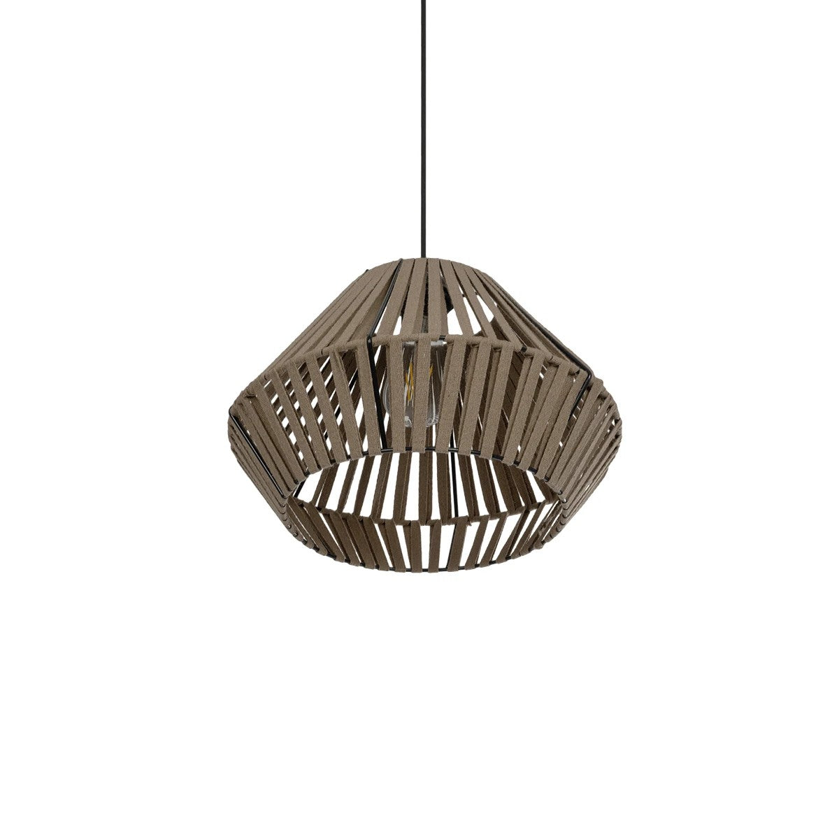 GLOBOSTAR® NUI 205-0067 Boho Κρεμαστό Φωτιστικό Οροφής με Ντουί 1 x E27 AC 220-240V IP20 - Μπεζ - M36 x Π36 x Υ27cm - ledmania.gr