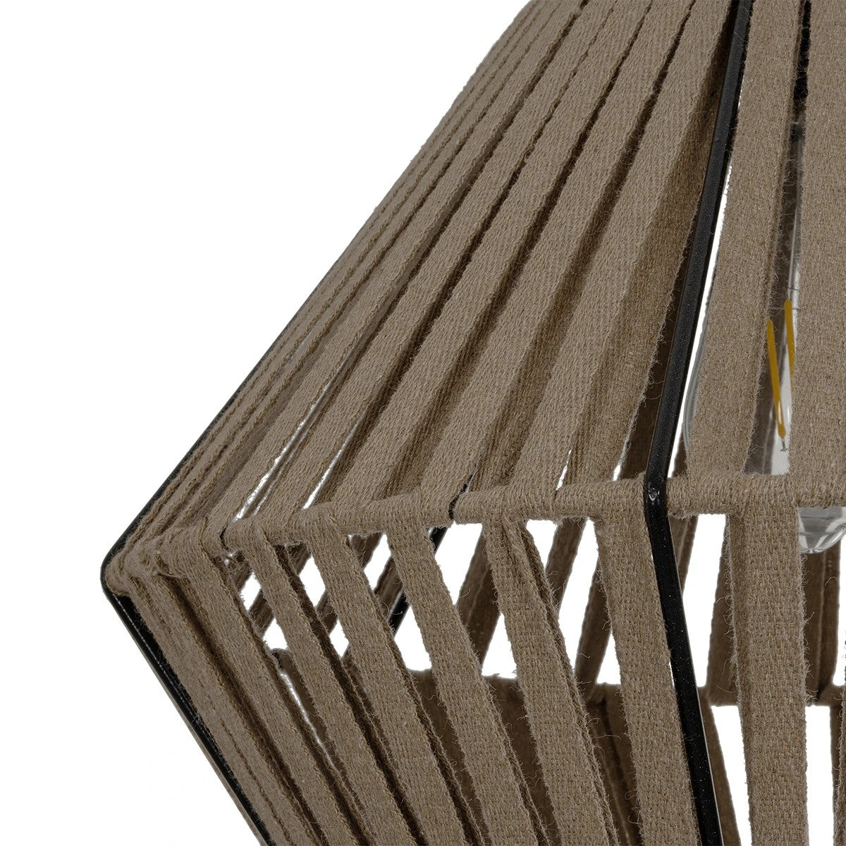 GLOBOSTAR® NUI 205-0067 Boho Κρεμαστό Φωτιστικό Οροφής με Ντουί 1 x E27 AC 220-240V IP20 - Μπεζ - M36 x Π36 x Υ27cm - ledmania.gr