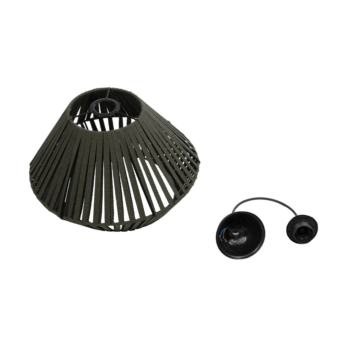 GLOBOSTAR® NUI 205-0069 Boho Κρεμαστό Φωτιστικό Οροφής με Ντουί 1 x E27 AC 220-240V IP20 - Πρασίνο - M36 x Π36 x Υ27cm - ledmania.gr