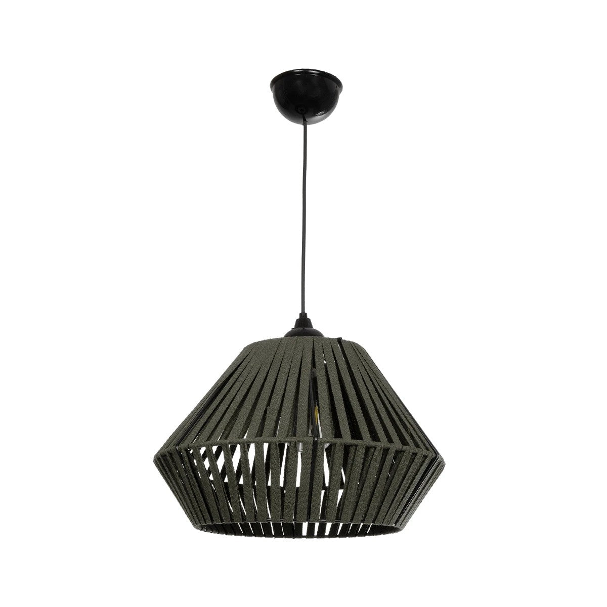 GLOBOSTAR® NUI 205-0069 Boho Κρεμαστό Φωτιστικό Οροφής με Ντουί 1 x E27 AC 220-240V IP20 - Πρασίνο - M36 x Π36 x Υ27cm - ledmania.gr