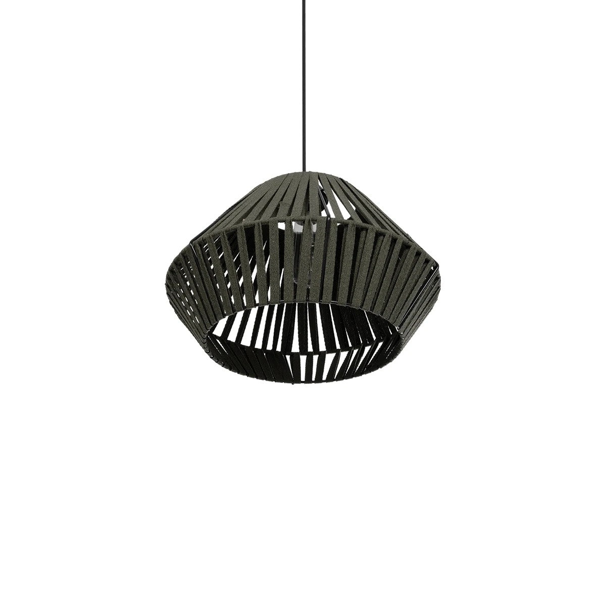 GLOBOSTAR® NUI 205-0069 Boho Κρεμαστό Φωτιστικό Οροφής με Ντουί 1 x E27 AC 220-240V IP20 - Πρασίνο - M36 x Π36 x Υ27cm - ledmania.gr