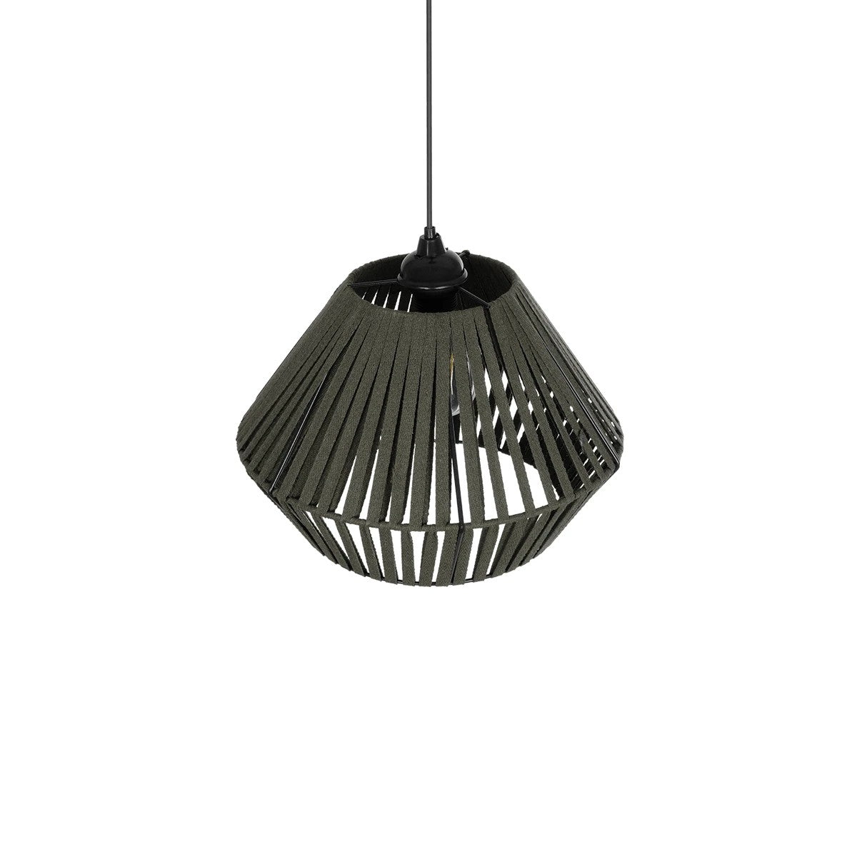 GLOBOSTAR® NUI 205-0069 Boho Κρεμαστό Φωτιστικό Οροφής με Ντουί 1 x E27 AC 220-240V IP20 - Πρασίνο - M36 x Π36 x Υ27cm - ledmania.gr