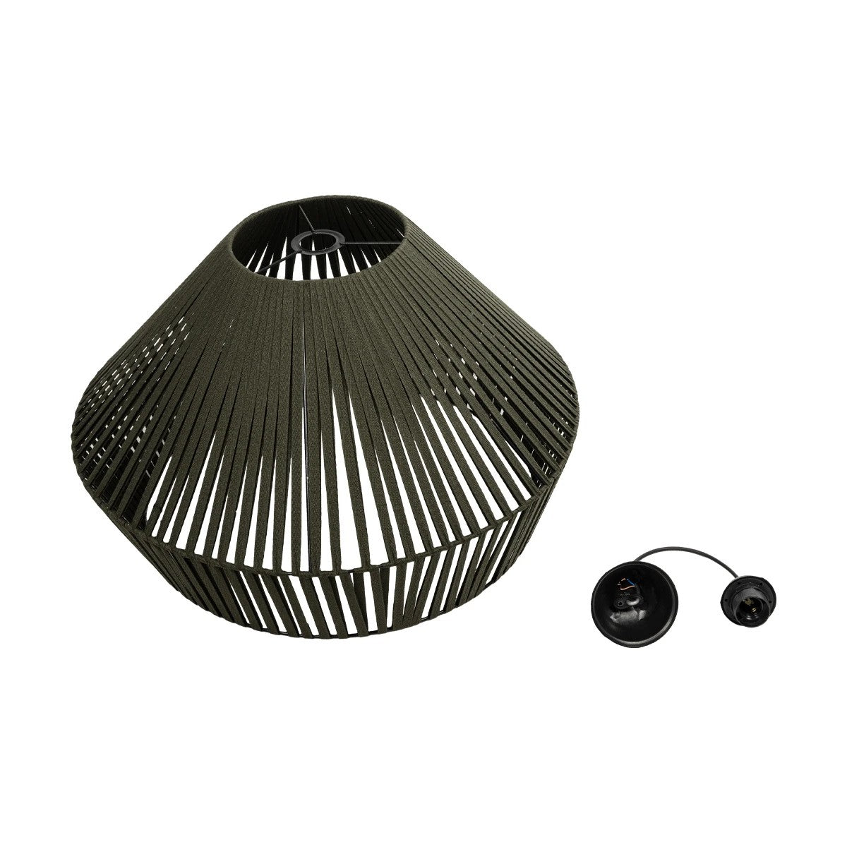 GLOBOSTAR® NUI 205-0070 Boho Κρεμαστό Φωτιστικό Οροφής με Ντουί 1 x E27 AC 220-240V IP20 - Πρασίνο - M60 x Π60 x Υ41cm - ledmania.gr