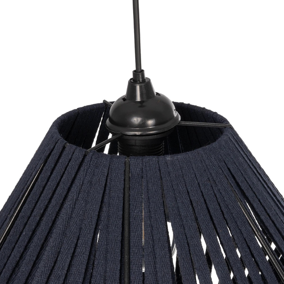 GLOBOSTAR® NUI 205-0071 Boho Κρεμαστό Φωτιστικό Οροφής με Ντουί 1 x E27 AC 220-240V IP20 - Μπλε - M36 x Π36 x Υ27cm - ledmania.gr