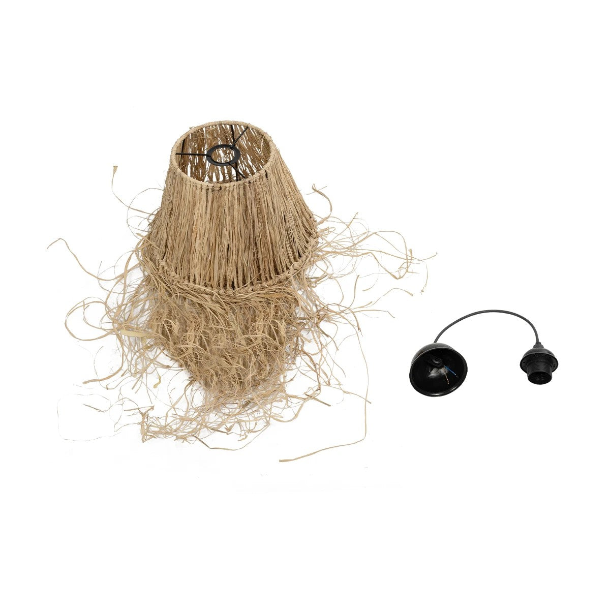 GLOBOSTAR® HERBE 205-0073 Boho Κρεμαστό Φωτιστικό Οροφής με Ντουί 1 x E27 AC 220-240V IP20 - Μπεζ - M30 x Π30 x Υ40cm - ledmania.gr