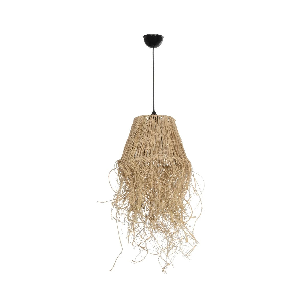 GLOBOSTAR® HERBE 205-0073 Boho Κρεμαστό Φωτιστικό Οροφής με Ντουί 1 x E27 AC 220-240V IP20 - Μπεζ - M30 x Π30 x Υ40cm - ledmania.gr