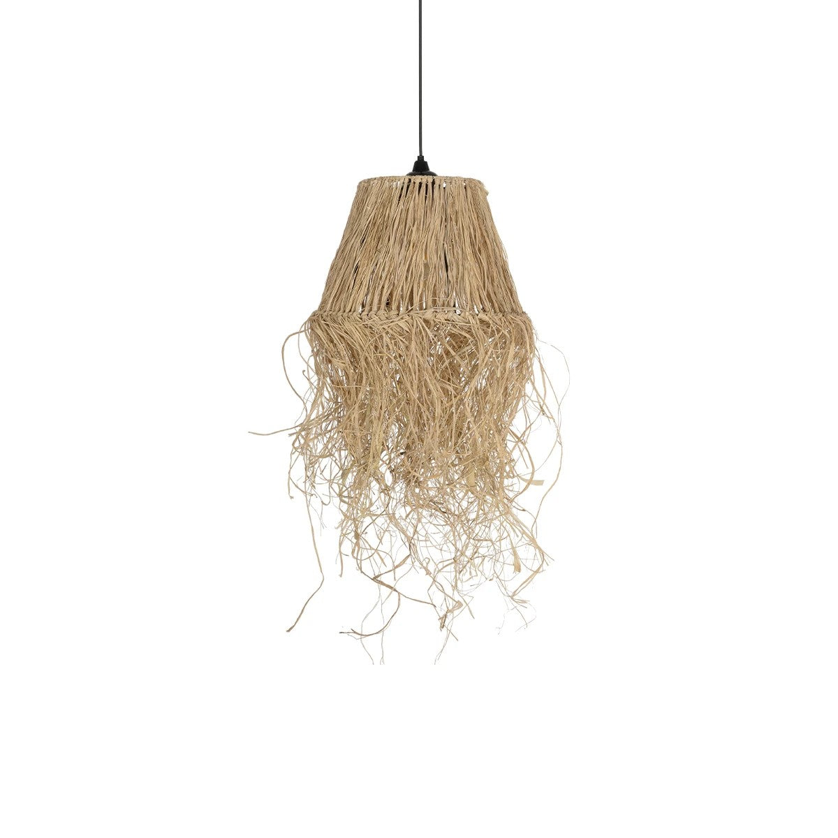 GLOBOSTAR® HERBE 205-0073 Boho Κρεμαστό Φωτιστικό Οροφής με Ντουί 1 x E27 AC 220-240V IP20 - Μπεζ - M30 x Π30 x Υ40cm - ledmania.gr