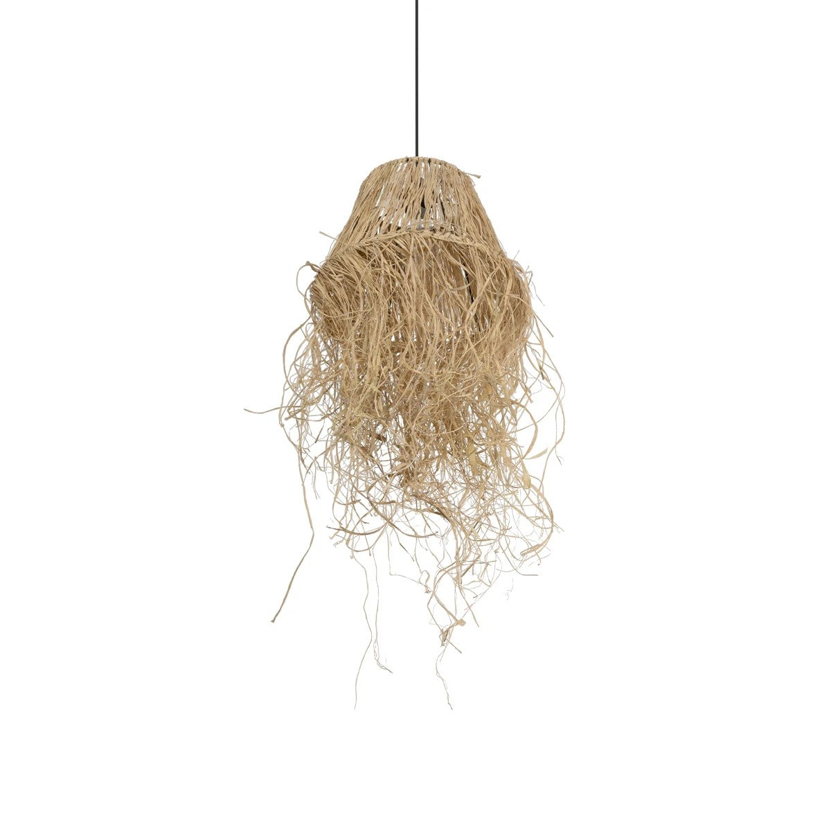 GLOBOSTAR® HERBE 205-0073 Boho Κρεμαστό Φωτιστικό Οροφής με Ντουί 1 x E27 AC 220-240V IP20 - Μπεζ - M30 x Π30 x Υ40cm - ledmania.gr