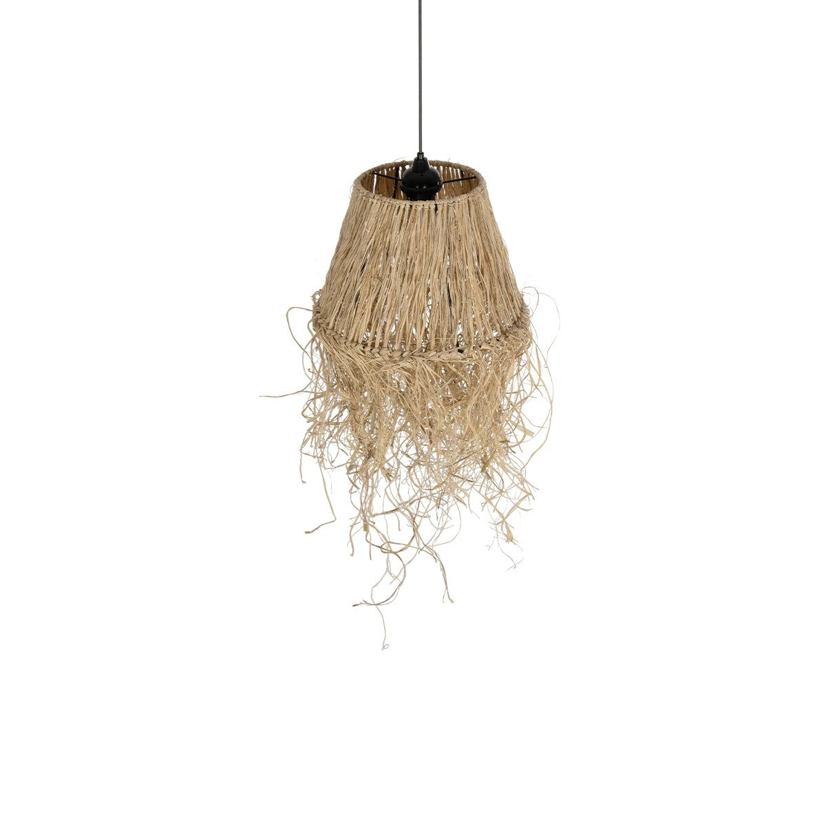 GLOBOSTAR® HERBE 205-0073 Boho Κρεμαστό Φωτιστικό Οροφής με Ντουί 1 x E27 AC 220-240V IP20 - Μπεζ - M30 x Π30 x Υ40cm - ledmania.gr