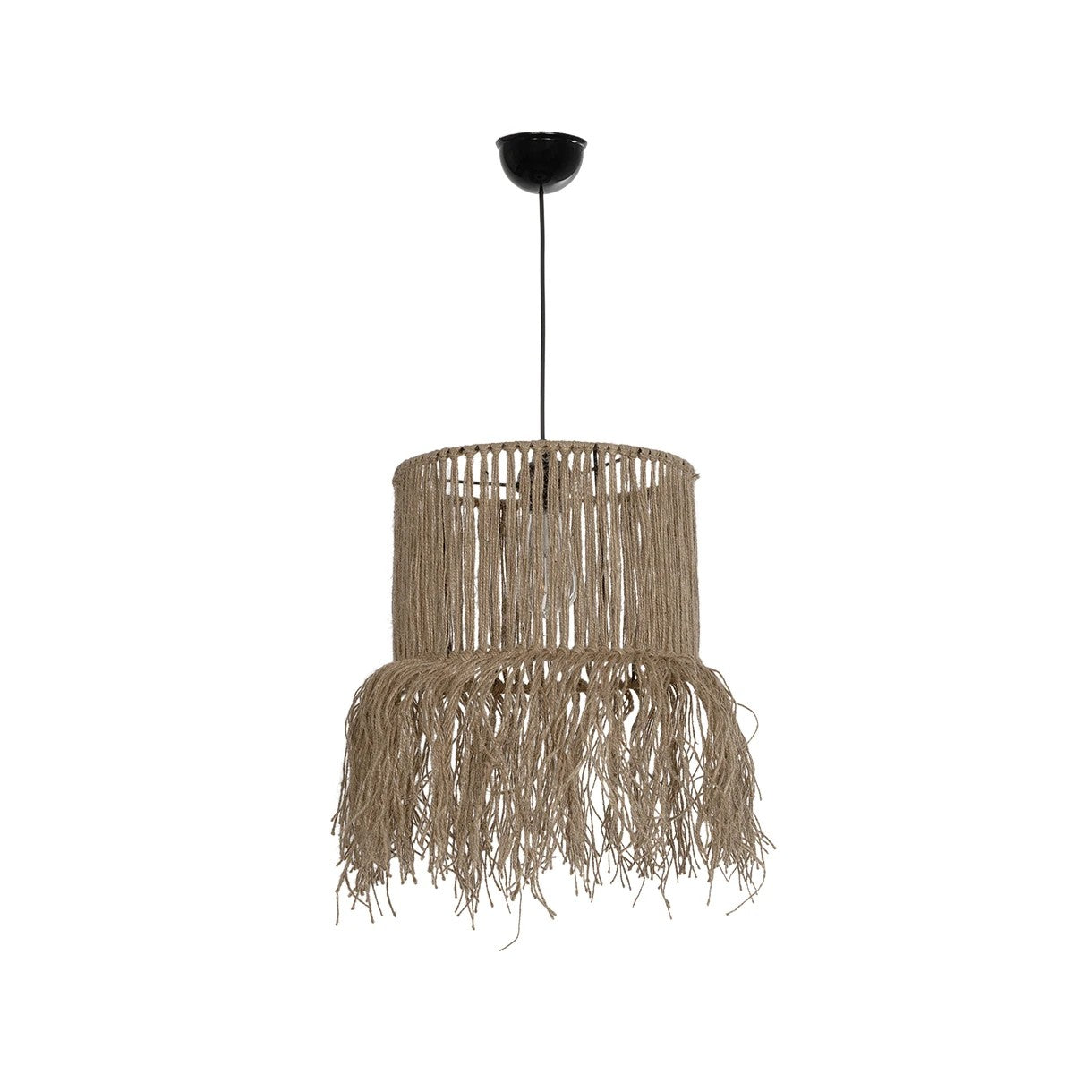 GLOBOSTAR® REGEN 205-0074 Boho Κρεμαστό Φωτιστικό Οροφής με Ντουί 1 x E27 AC 220-240V IP20 - Μπεζ - M30 x Π30 x Υ40cm - ledmania.gr