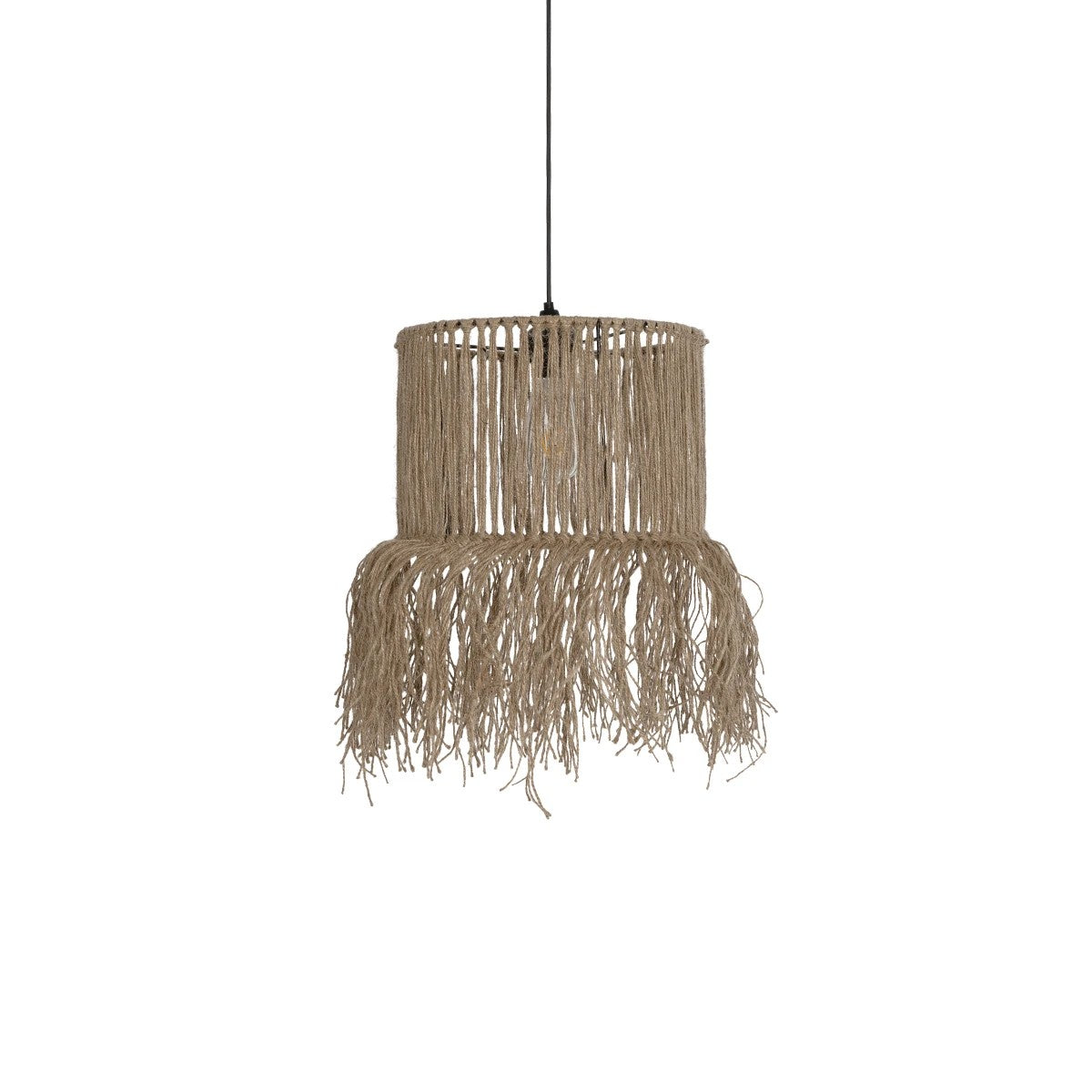 GLOBOSTAR® REGEN 205-0074 Boho Κρεμαστό Φωτιστικό Οροφής με Ντουί 1 x E27 AC 220-240V IP20 - Μπεζ - M30 x Π30 x Υ40cm - ledmania.gr