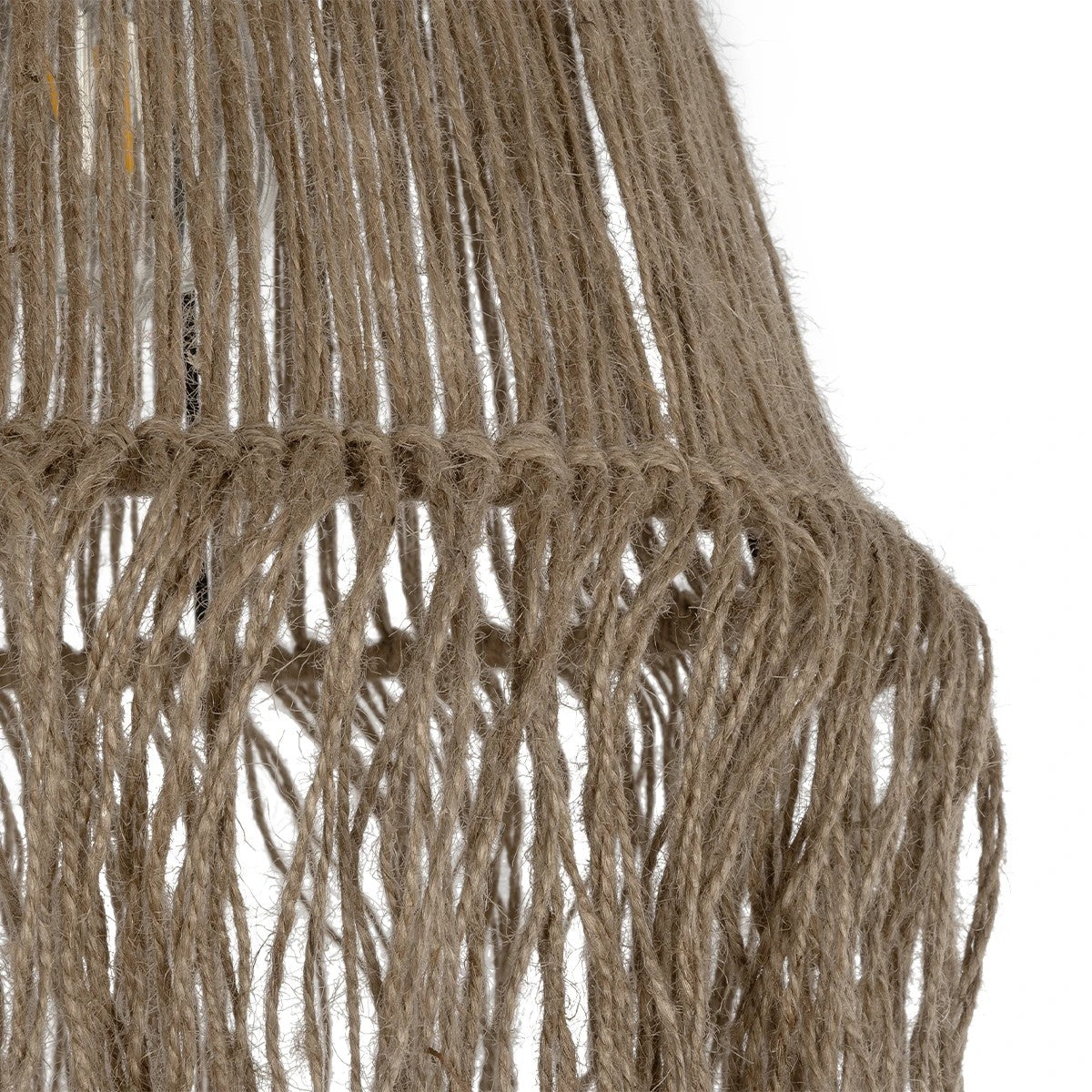 GLOBOSTAR® ROKA 205-0075 Boho Κρεμαστό Φωτιστικό Οροφής με Ντουί 1 x E27 AC 220-240V IP20 - Μπεζ - M30 x Π30 x Υ45cm - ledmania.gr