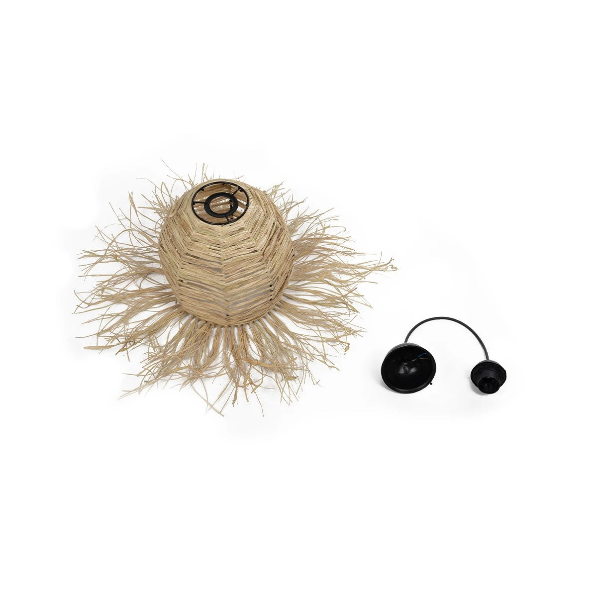 GLOBOSTAR® ROKA 205-0076 Boho Κρεμαστό Φωτιστικό Οροφής με Ντουί 1 x E27 AC 220-240V IP20 - Μπεζ - M25 x Π25 x Υ45cm - ledmania.gr