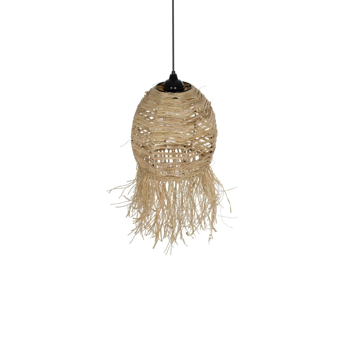GLOBOSTAR® ROKA 205-0076 Boho Κρεμαστό Φωτιστικό Οροφής με Ντουί 1 x E27 AC 220-240V IP20 - Μπεζ - M25 x Π25 x Υ45cm - ledmania.gr
