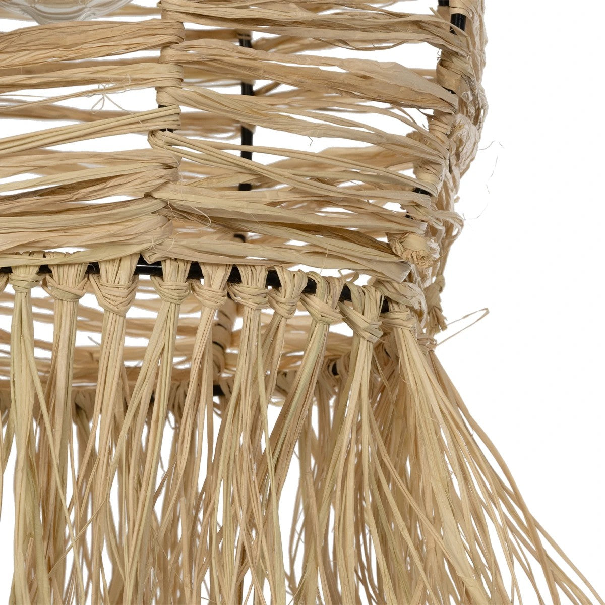 GLOBOSTAR® ROKA 205-0076 Boho Κρεμαστό Φωτιστικό Οροφής με Ντουί 1 x E27 AC 220-240V IP20 - Μπεζ - M25 x Π25 x Υ45cm - ledmania.gr