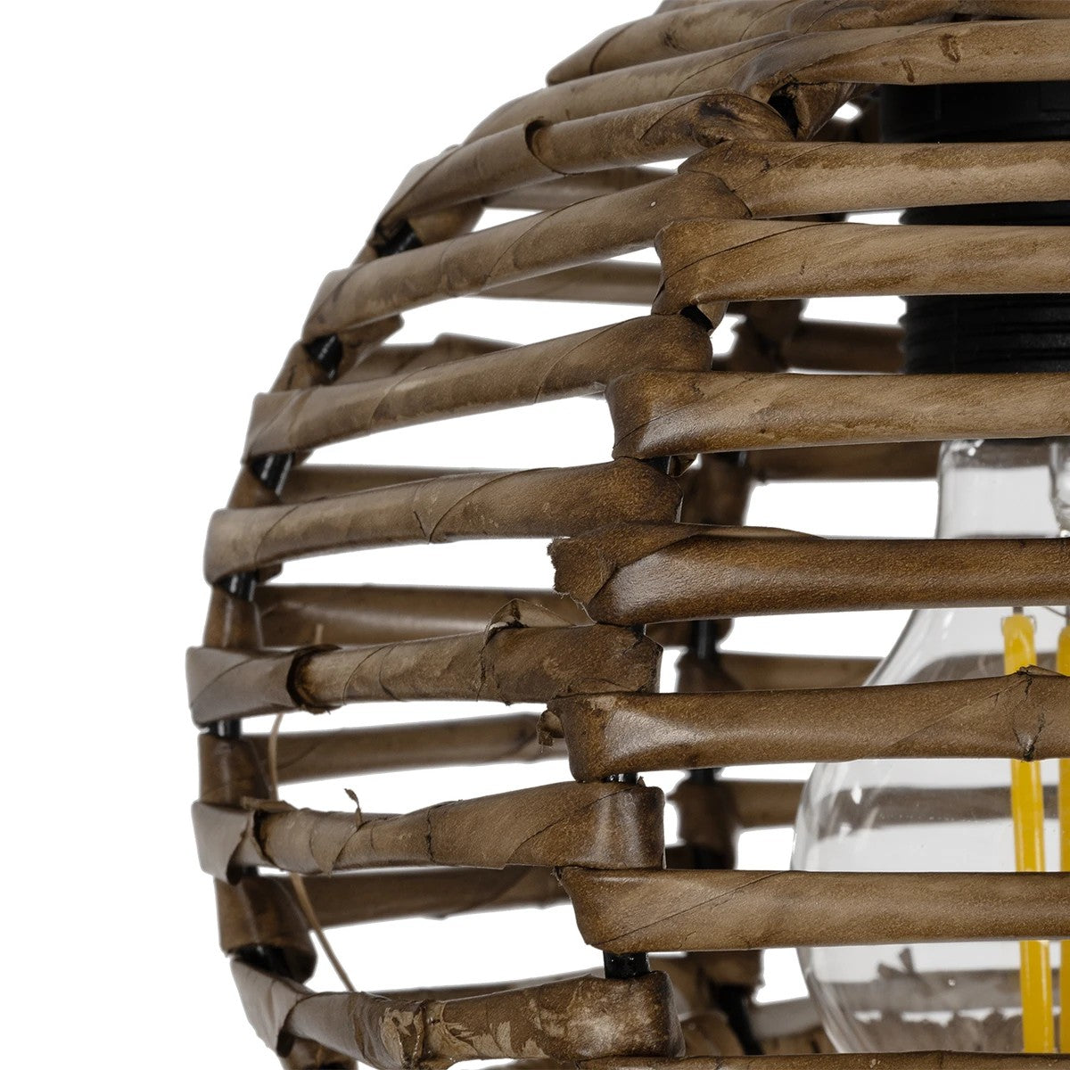 GLOBOSTAR® RIKTA 205-0077 Boho Κρεμαστό Φωτιστικό Οροφής με Ντουί 1 x E27 AC 220-240V IP20 - Μπεζ - M20 x Π20 x Υ30cm - ledmania.gr