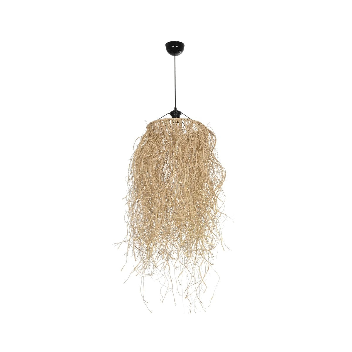 GLOBOSTAR® PIOVERE 205-0078 Boho Κρεμαστό Φωτιστικό Οροφής με Ντουί 1 x E27 AC 220-240V IP20 - Μπεζ - M35 x Π35 x Υ70cm - ledmania.gr