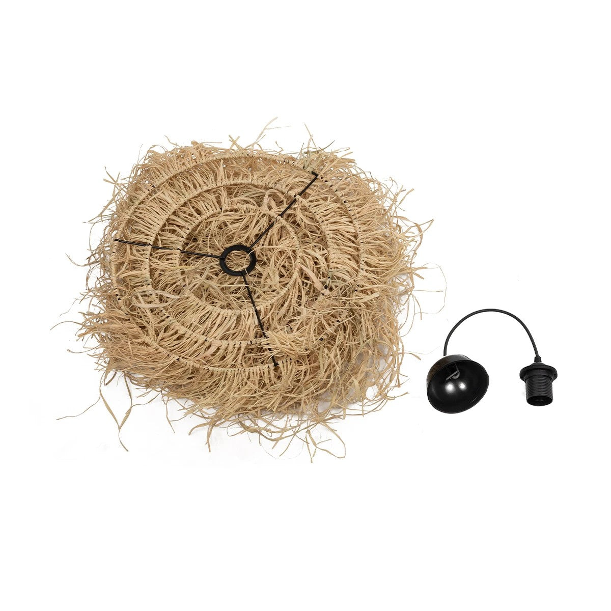 GLOBOSTAR® LIETUS 205-0079 Boho Κρεμαστό Φωτιστικό Οροφής με Ντουί 1 x E27 AC 220-240V IP20 - Μπεζ - M45 x Π45 x Υ50cm - ledmania.gr