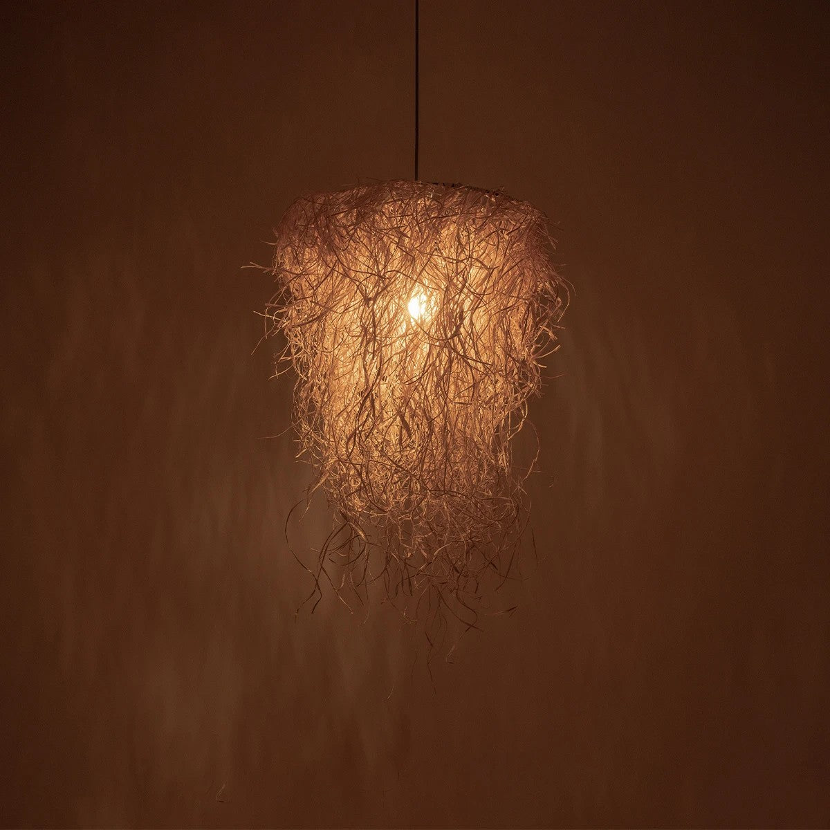 GLOBOSTAR® LIETUS 205-0079 Boho Κρεμαστό Φωτιστικό Οροφής με Ντουί 1 x E27 AC 220-240V IP20 - Μπεζ - M45 x Π45 x Υ50cm - ledmania.gr