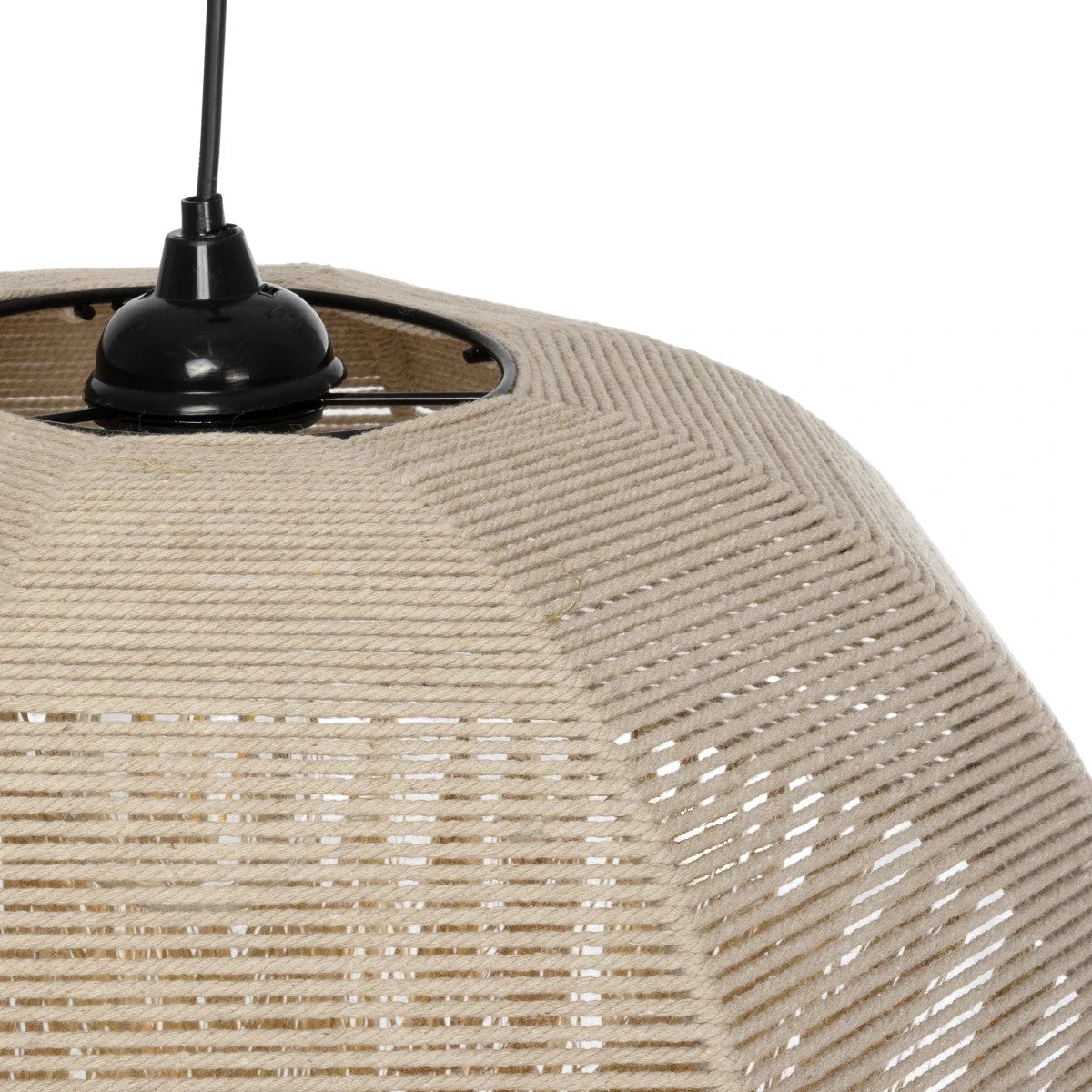 GLOBOSTAR® PLUVIA 205-0080 Boho Κρεμαστό Φωτιστικό Οροφής με Ντουί 1 x E27 AC 220-240V IP20 - Μπεζ - M50 x Π50 x Υ80cm - ledmania.gr