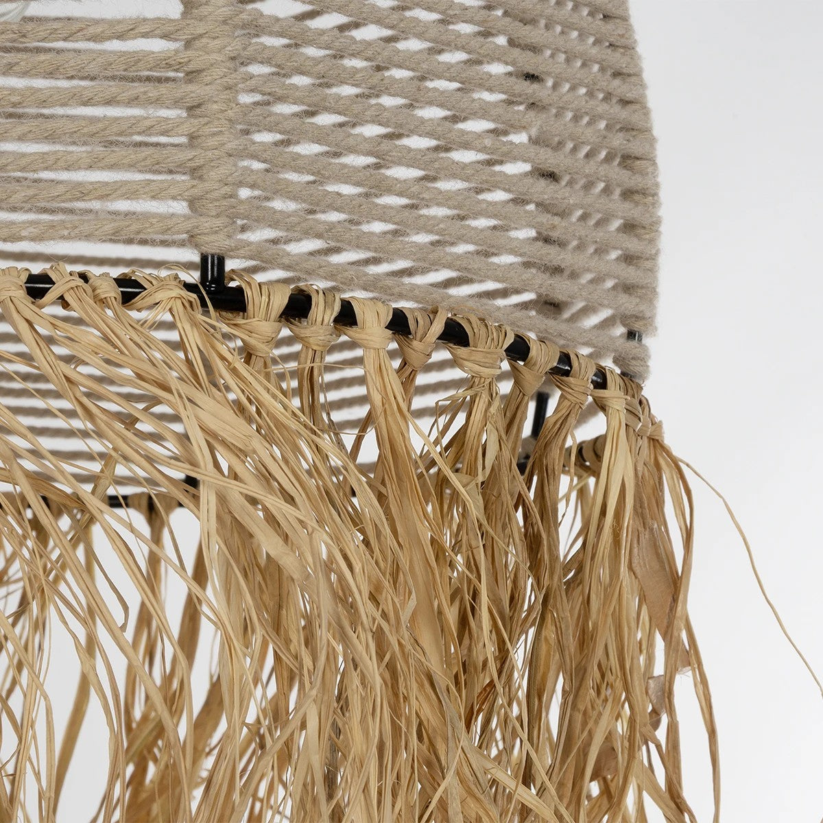 GLOBOSTAR® PLUVIA 205-0082 Boho Κρεμαστό Φωτιστικό Οροφής με Ντουί 1 x E27 AC 220-240V IP20 - Μπεζ - M30 x Π30 x Υ70cm - ledmania.gr