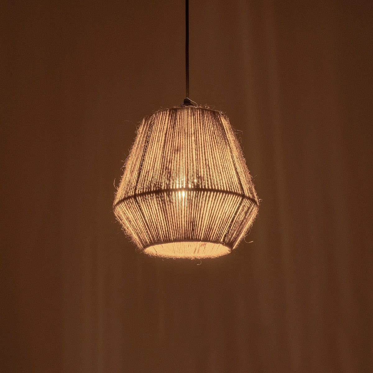 GLOBOSTAR® PULVIS 205-0083 Boho Κρεμαστό Φωτιστικό Οροφής με Ντουί 1 x E27 AC 220-240V IP20 - Μπεζ - M22 x Π22 x Υ22cm - ledmania.gr