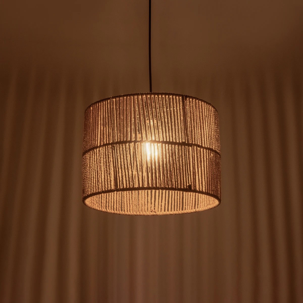 GLOBOSTAR® SAFA 205-0085 Boho Κρεμαστό Φωτιστικό Οροφής με Ντουί 1 x E27 AC 220-240V IP20 - Μπεζ - M30 x Π30 x Υ26cm - ledmania.gr