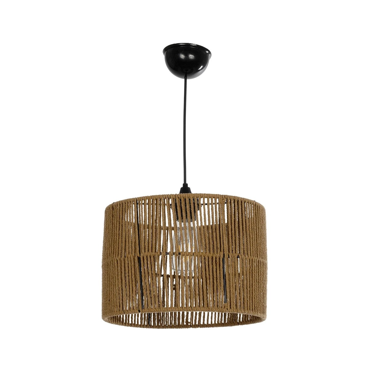 GLOBOSTAR® SAFA 205-0085 Boho Κρεμαστό Φωτιστικό Οροφής με Ντουί 1 x E27 AC 220-240V IP20 - Μπεζ - M30 x Π30 x Υ26cm - ledmania.gr