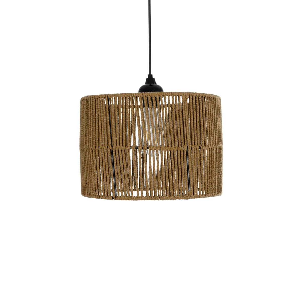 GLOBOSTAR® SAFA 205-0085 Boho Κρεμαστό Φωτιστικό Οροφής με Ντουί 1 x E27 AC 220-240V IP20 - Μπεζ - M30 x Π30 x Υ26cm - ledmania.gr