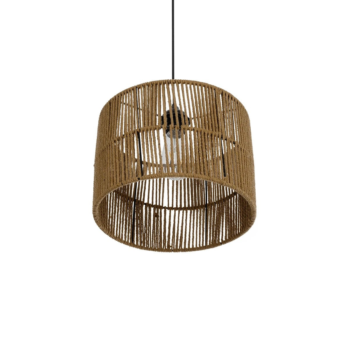 GLOBOSTAR® SAFA 205-0085 Boho Κρεμαστό Φωτιστικό Οροφής με Ντουί 1 x E27 AC 220-240V IP20 - Μπεζ - M30 x Π30 x Υ26cm - ledmania.gr